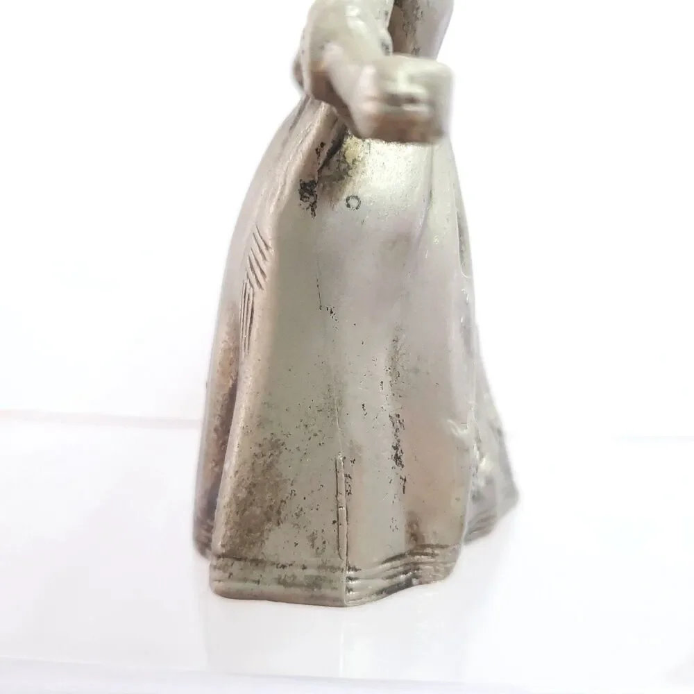 Vintage Hans Christian Andersen Little Match Girl Pewter Candle Holder Snuffer
